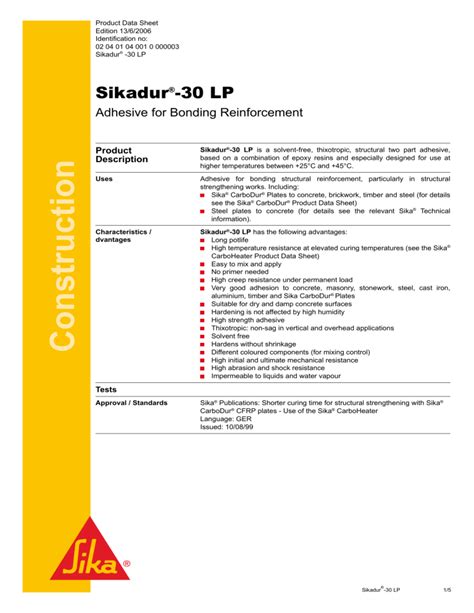 sikadur 508 - PRODUCT DATA SHEET Sika® Aggregate.